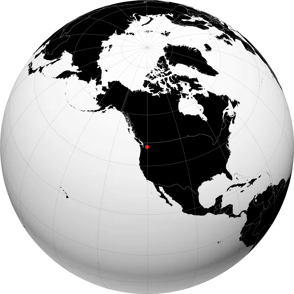 Wenatchee sur le globe
