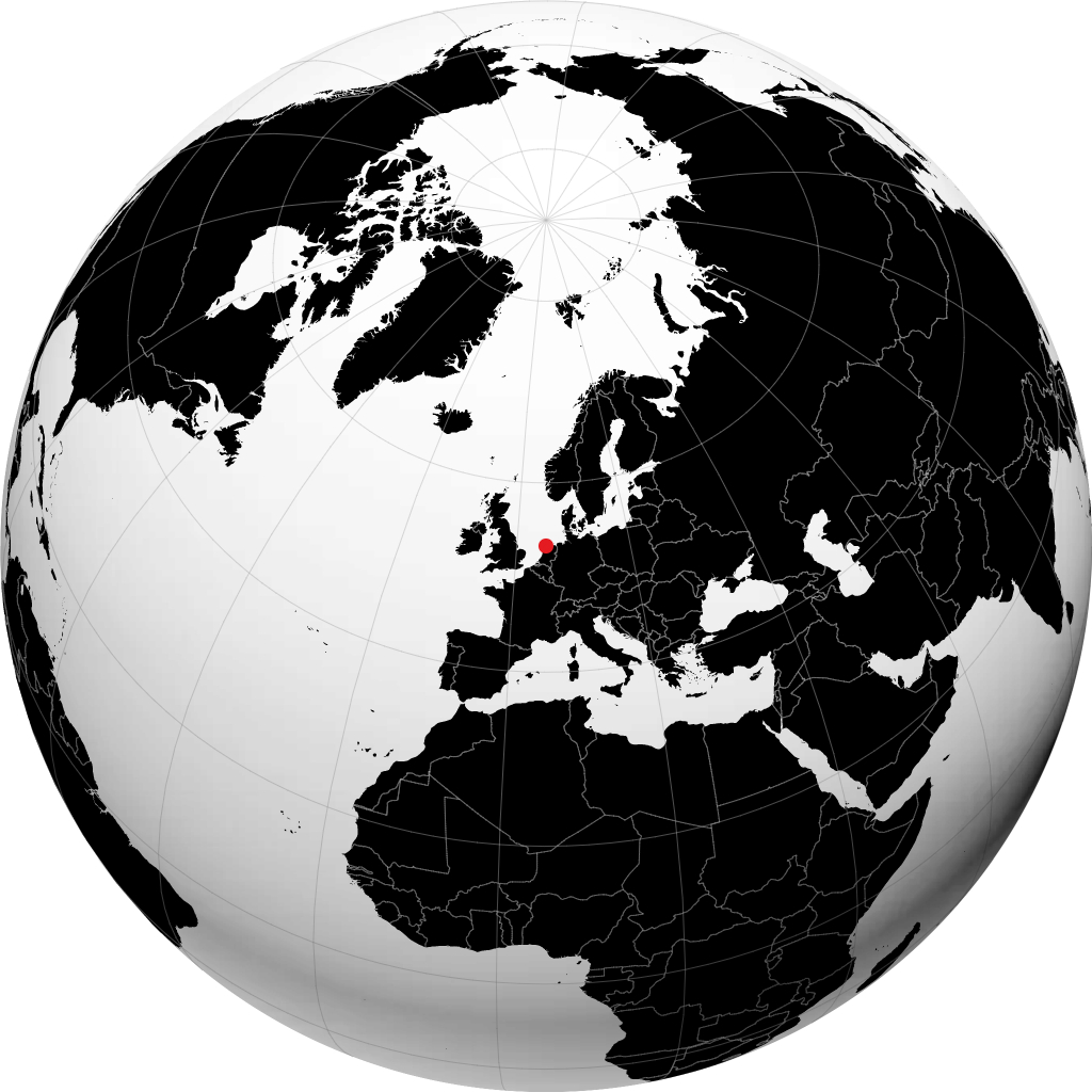 West-Terschelling sur le globe