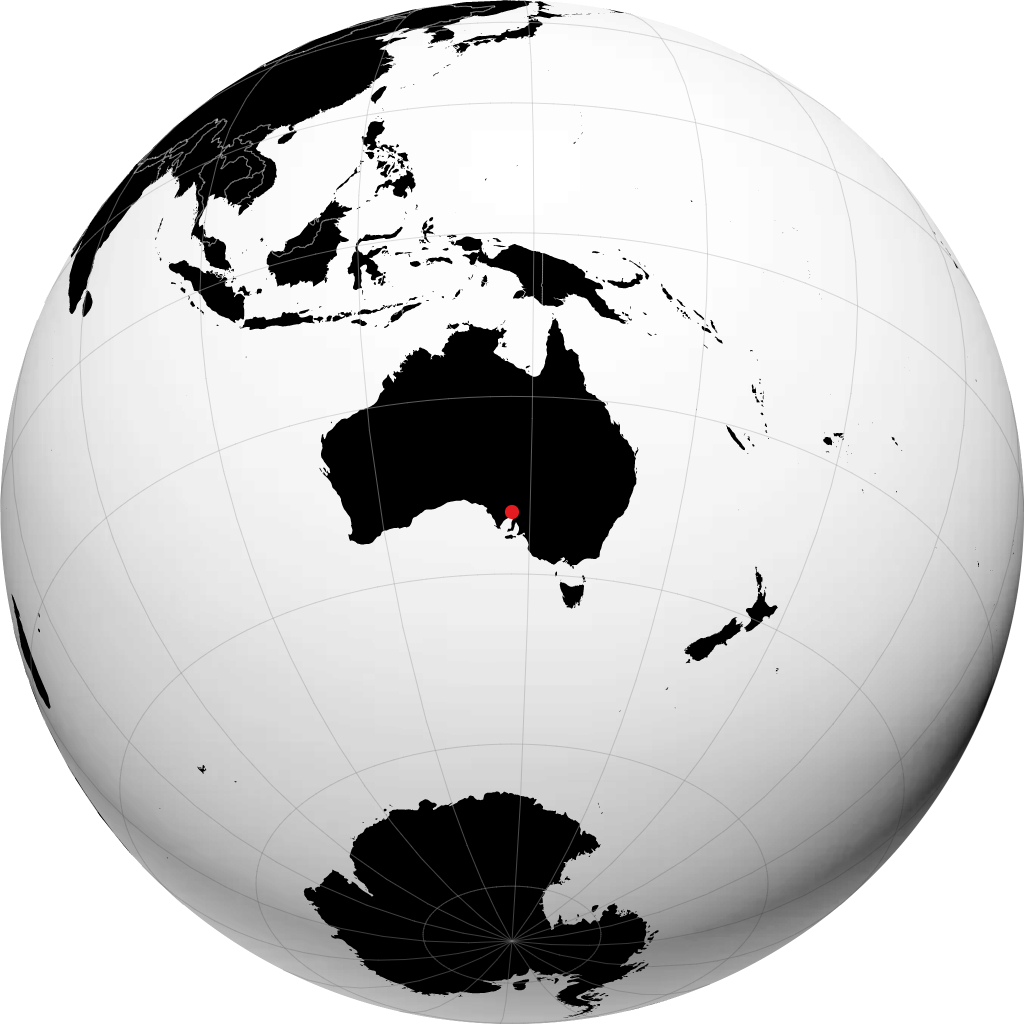Whyalla sur le globe