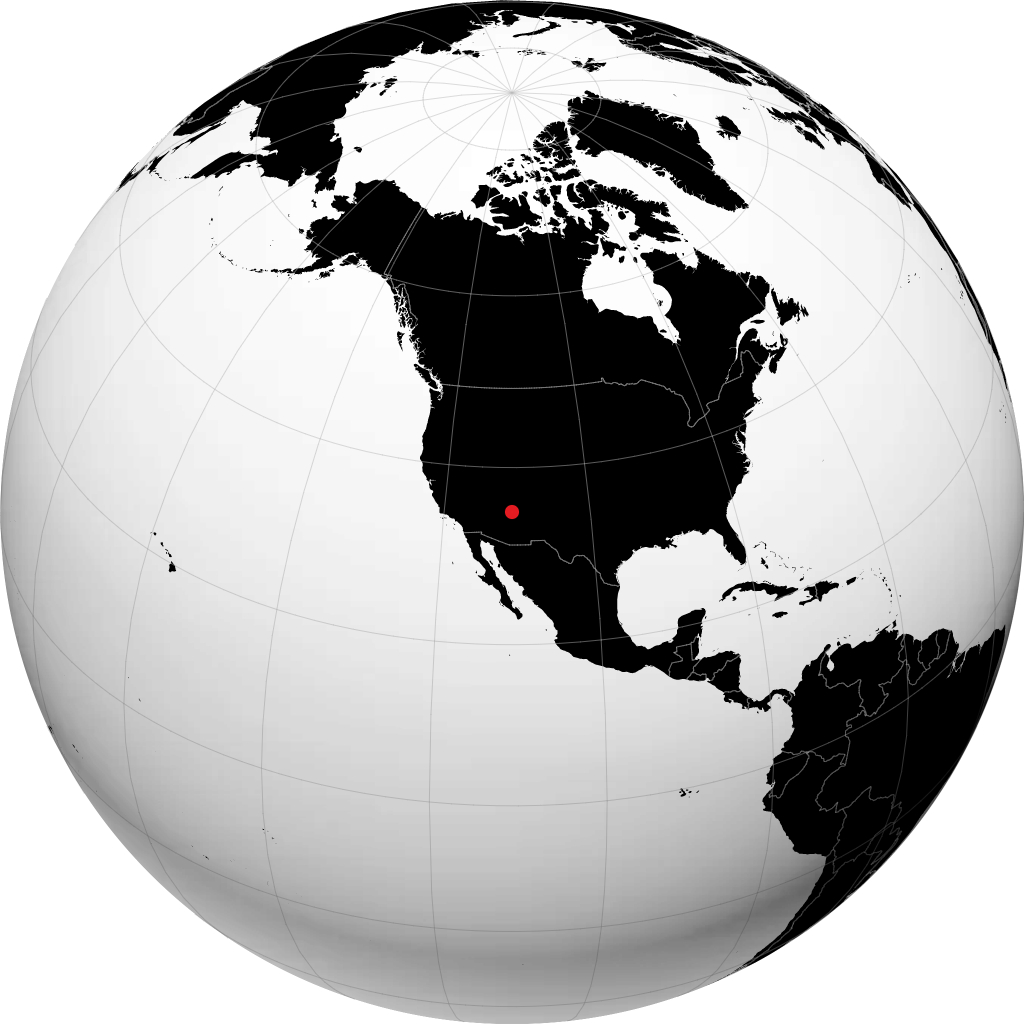 Winslow sur le globe