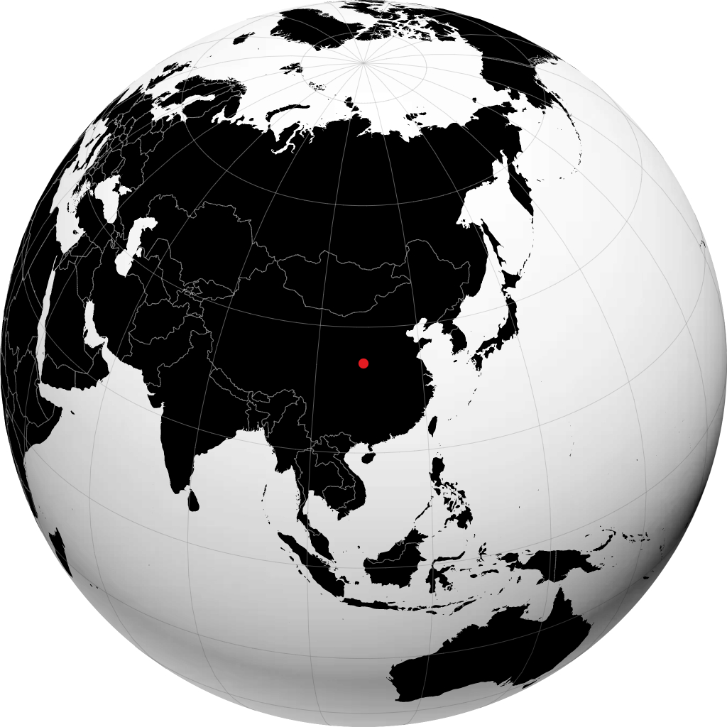 Xi'an sur le globe