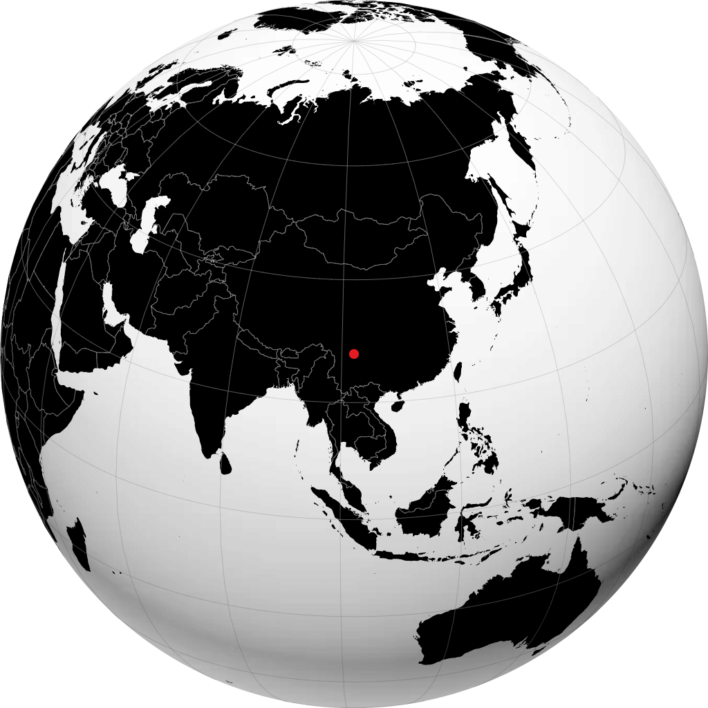 Xichang sur le globe