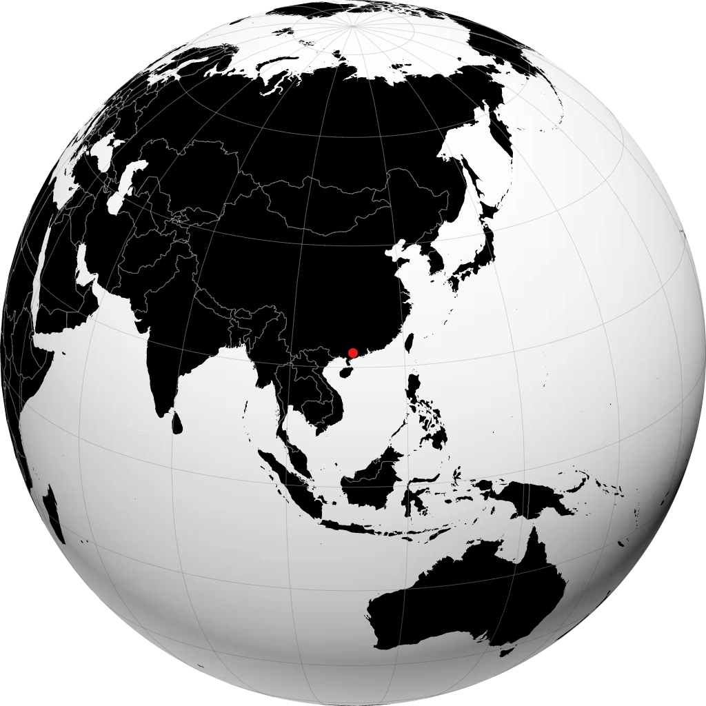 Xinyi sur le globe