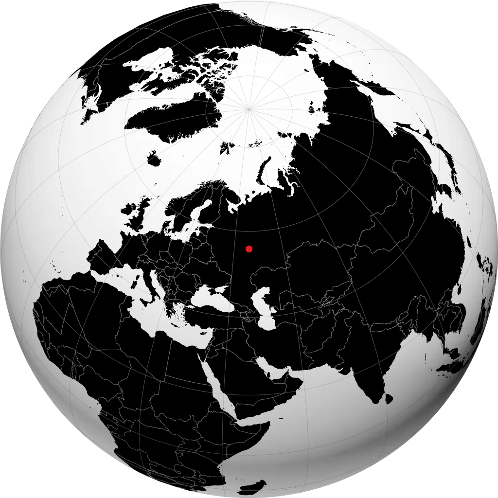 Yadrin sur le globe