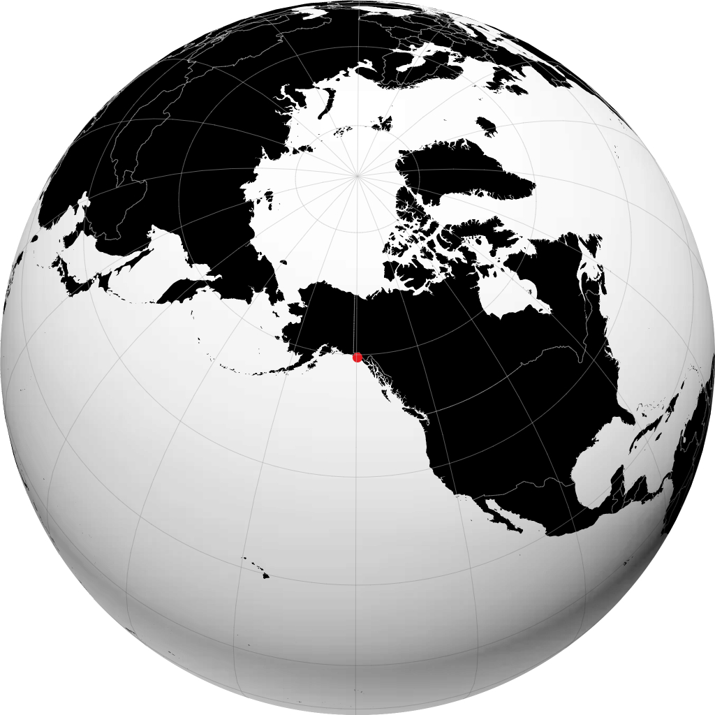 Yakutat sur le globe