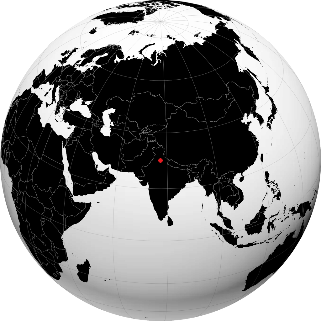 Yamuna Nagar sur le globe