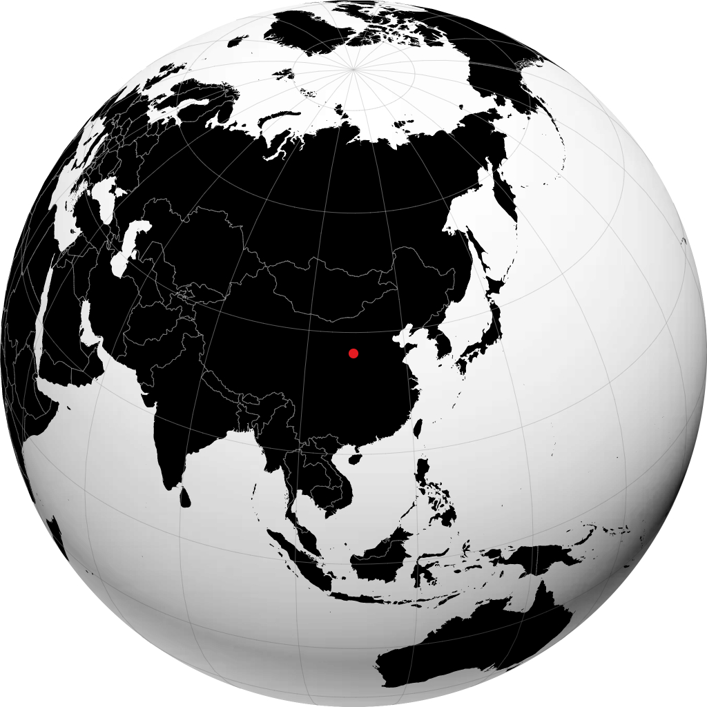 Yan'an sur le globe