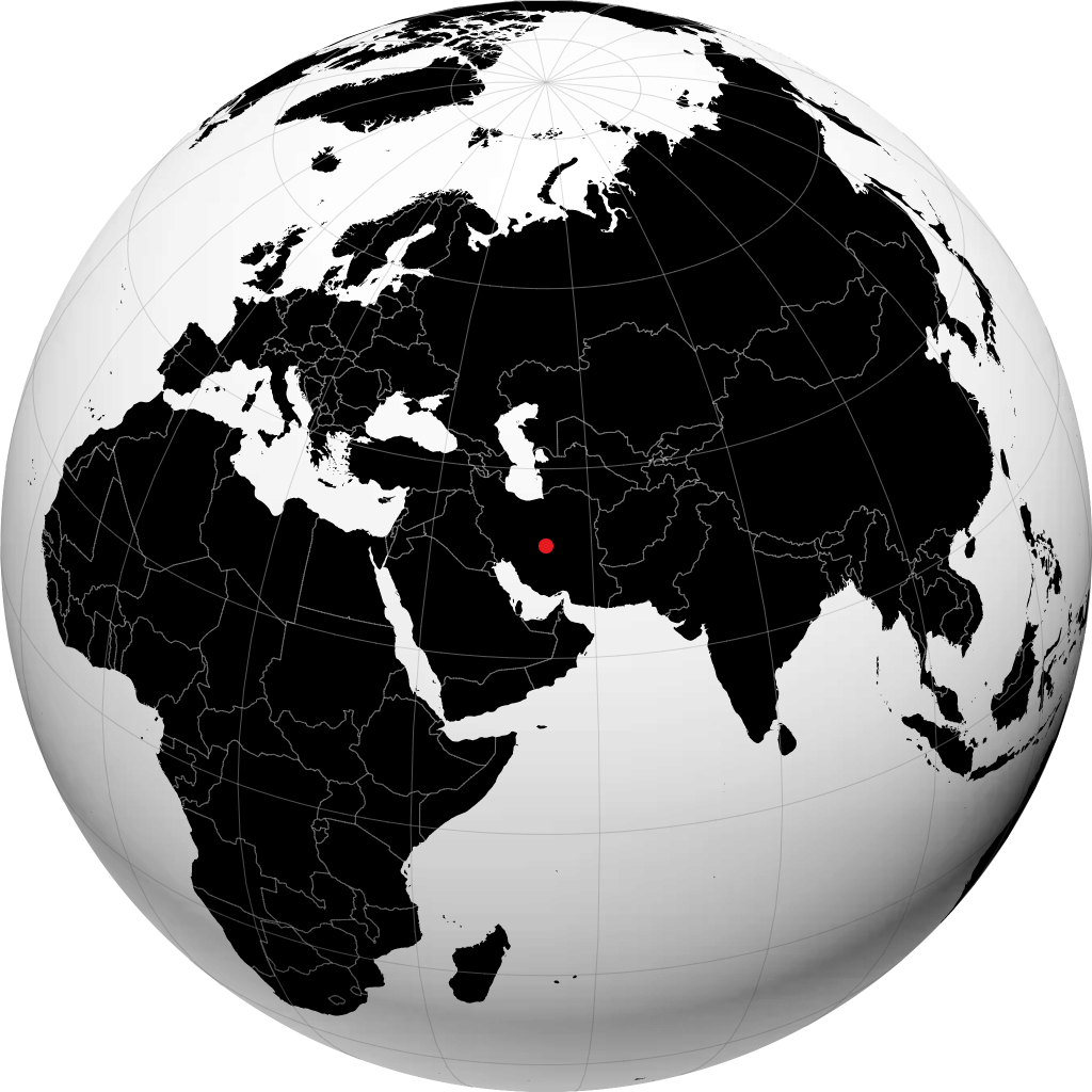 Yazd sur le globe