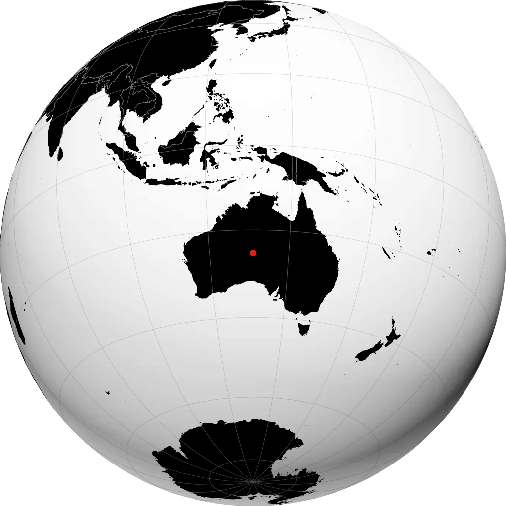 Yulara sur le globe