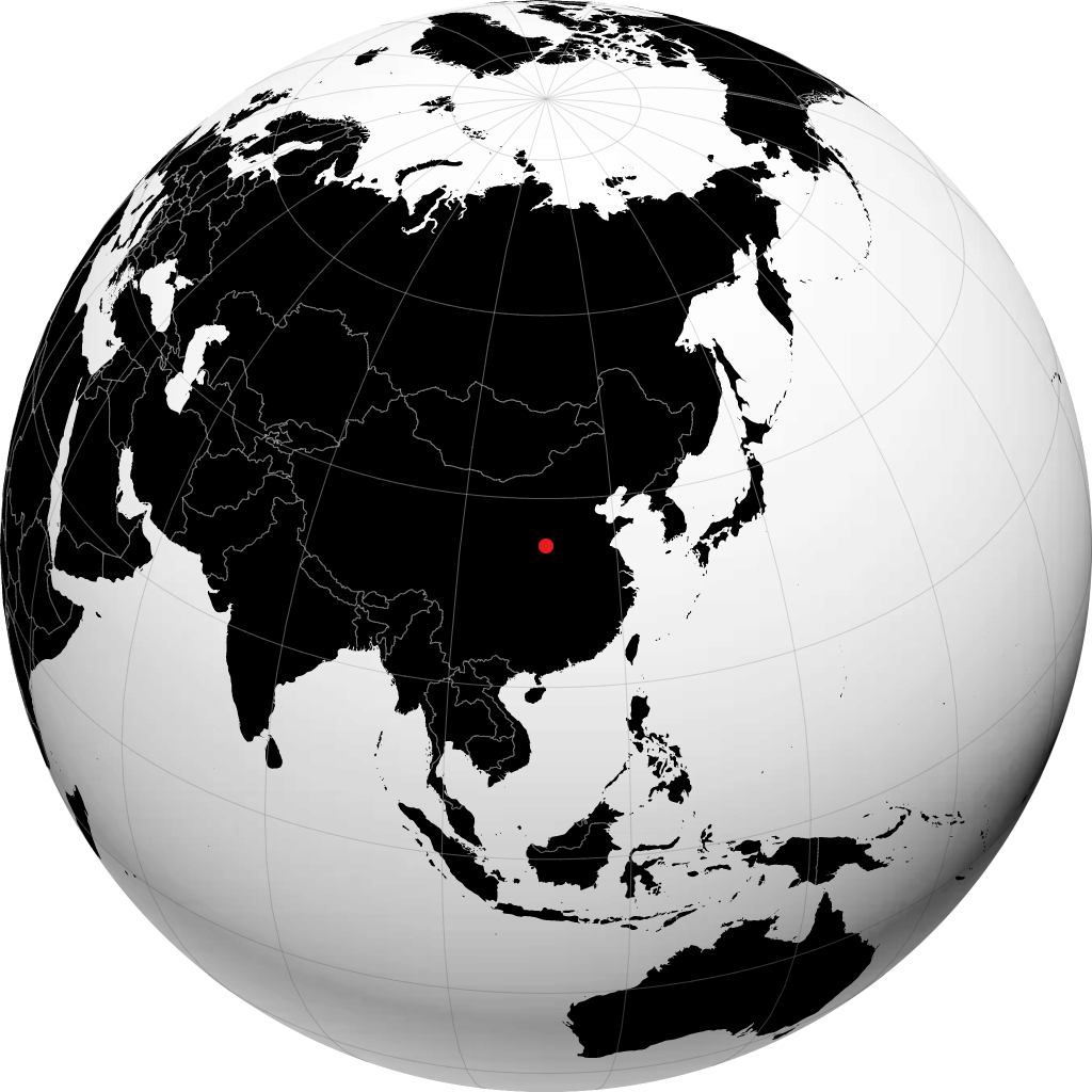 Yuncheng sur le globe