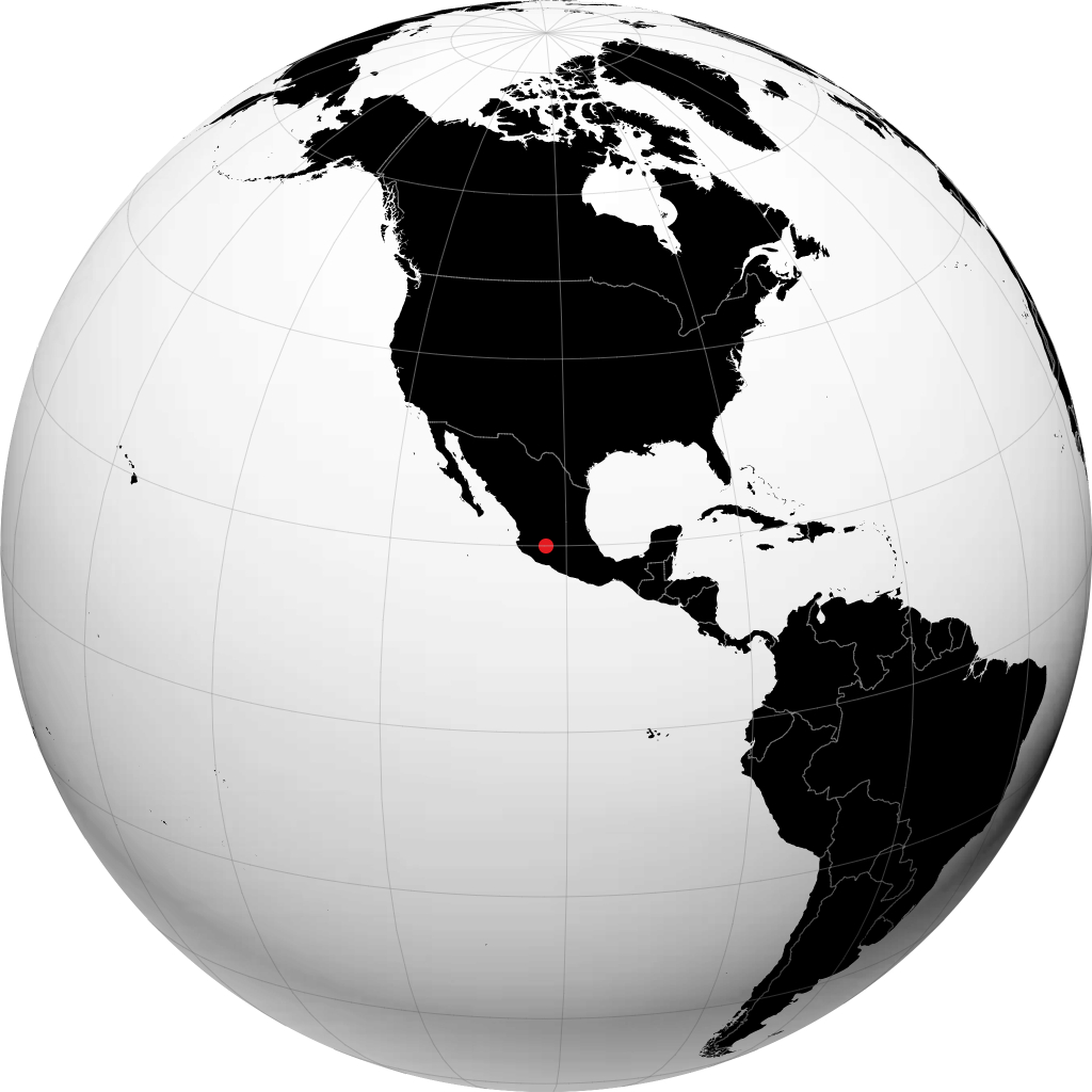 Zamora de Hidalgo sur le globe