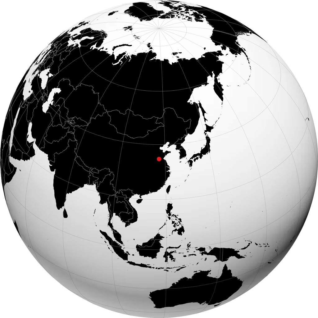 Zaozhuang sur le globe