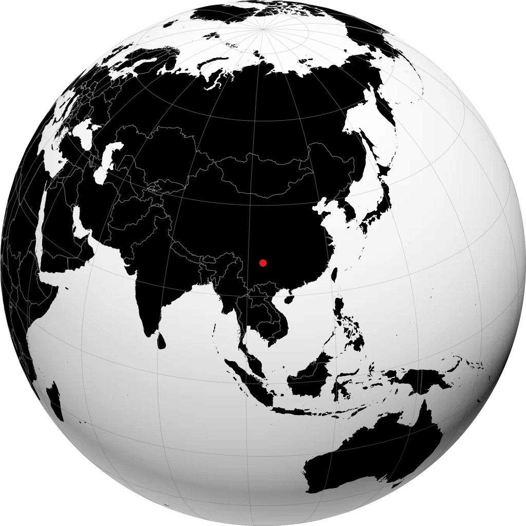 Zhaotong sur le globe