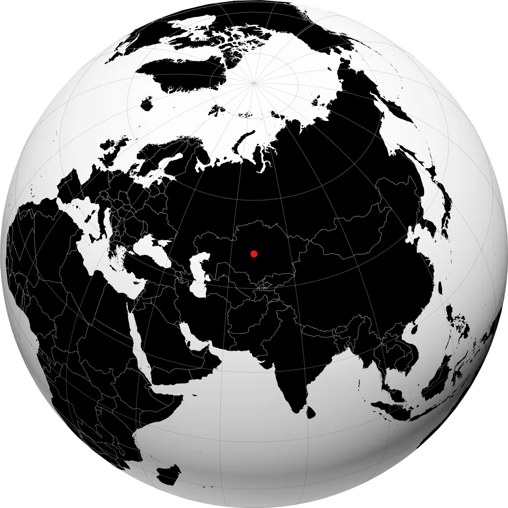 Zhezqazghan sur le globe