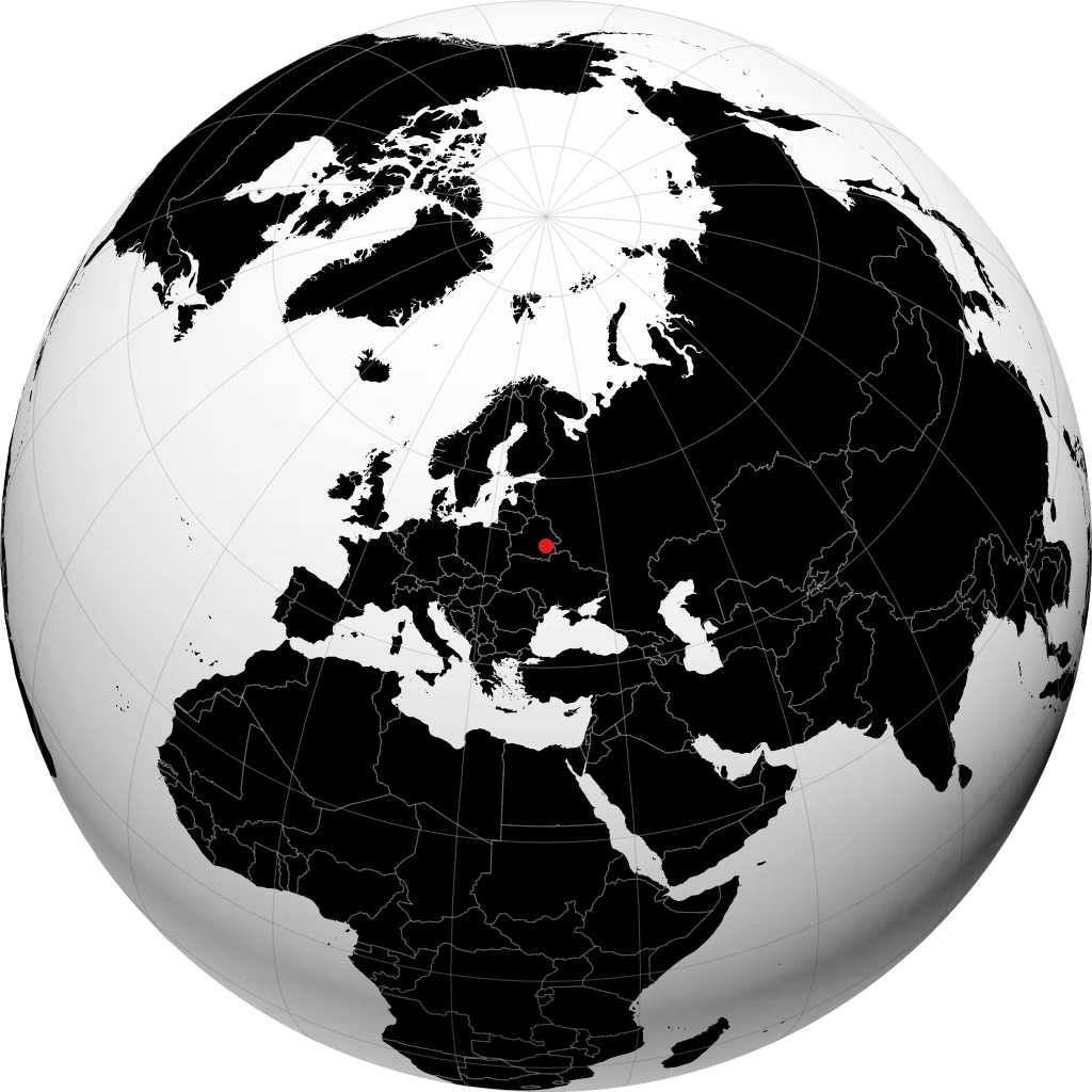Zhlobin sur le globe