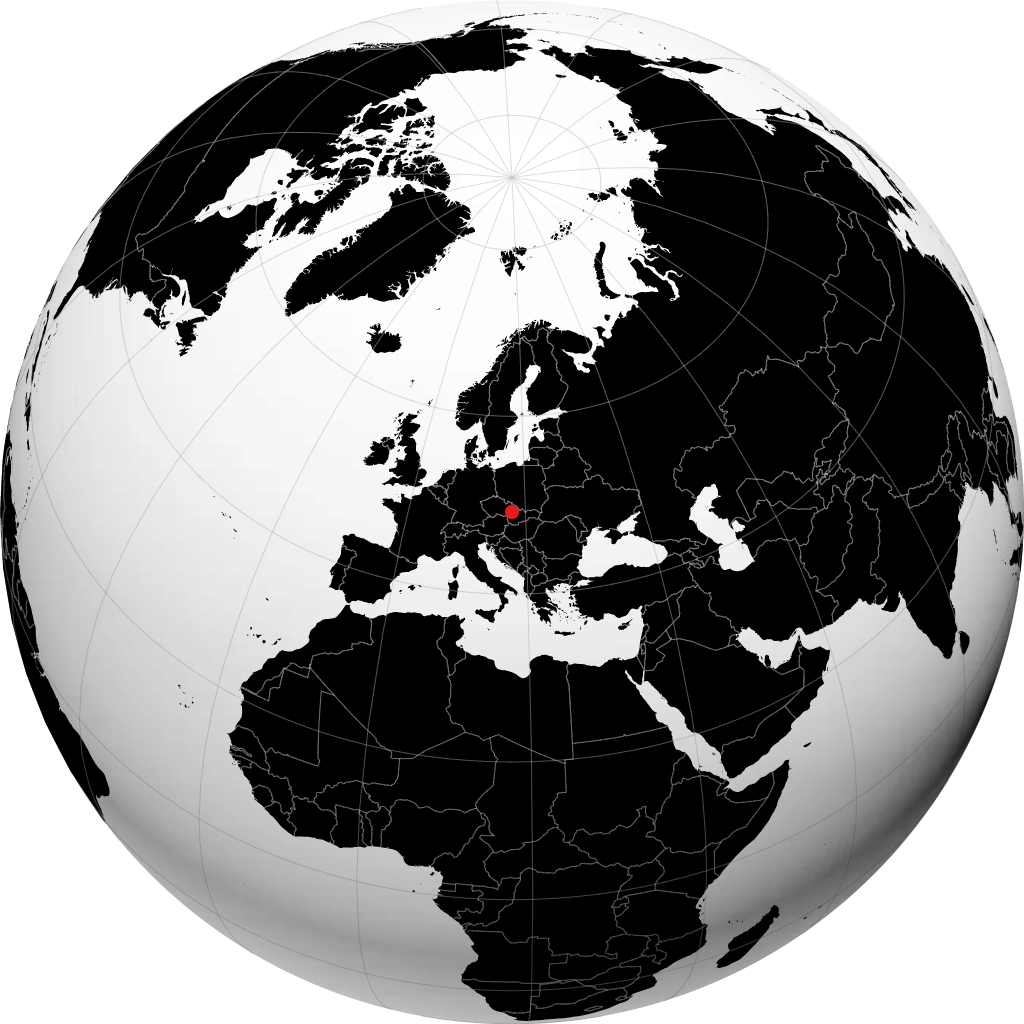 Zlín sur le globe