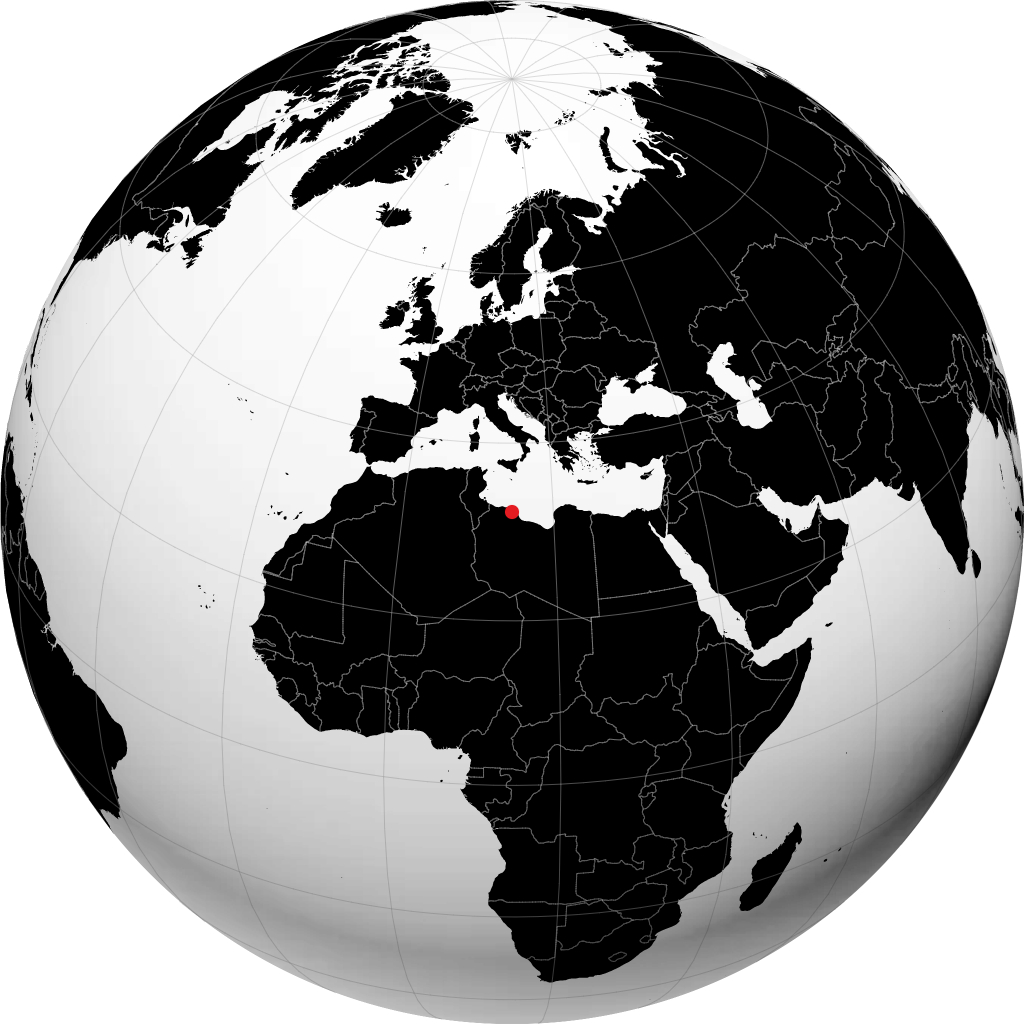 Zliten sur le globe