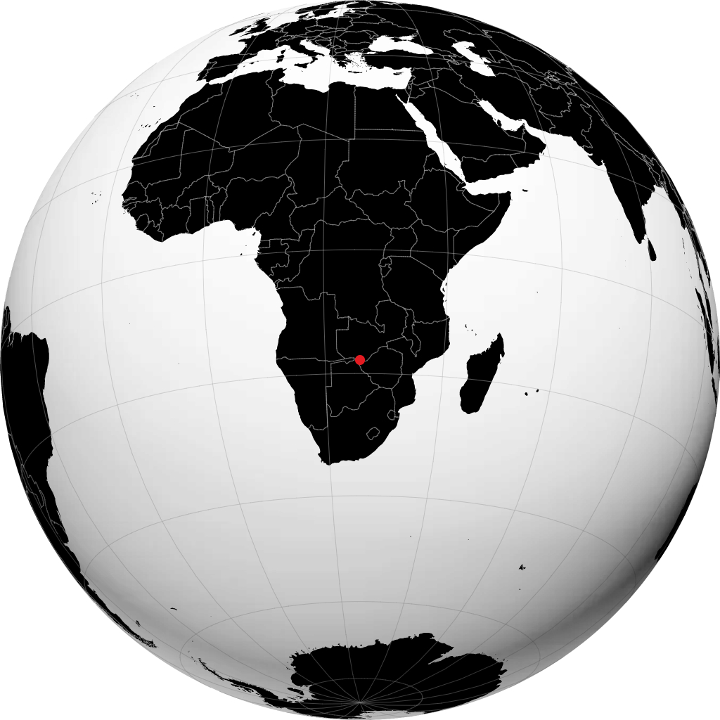 Livingstone sur le globe