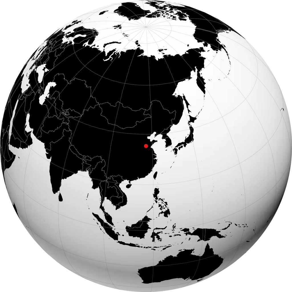 Zoucheng sur le globe