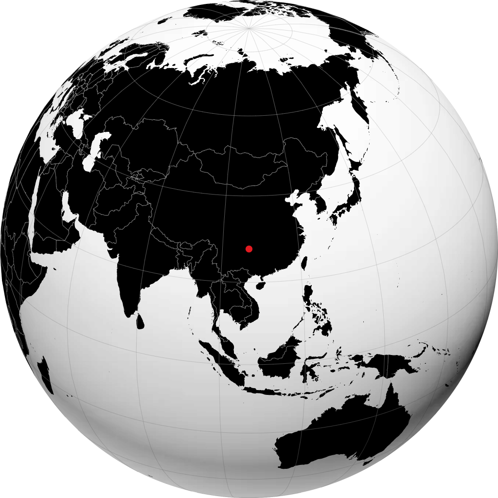 Zunyi sur le globe