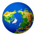 Terre vue du pôle Nord